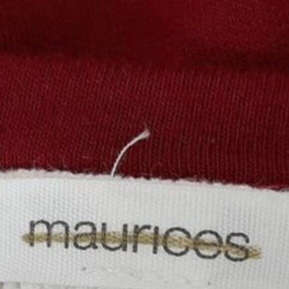 MAURICES / Lace Applique Sweatshirt Crewneck Top Wine Burgundy Sz S - Picture 11 of 13